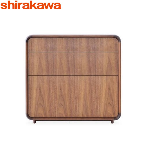 シラカワ家具 RAPT（ラプト）サイドチェスト 5707タイプ 天然木 キャビネット リビング収納 引出し3杯 ..