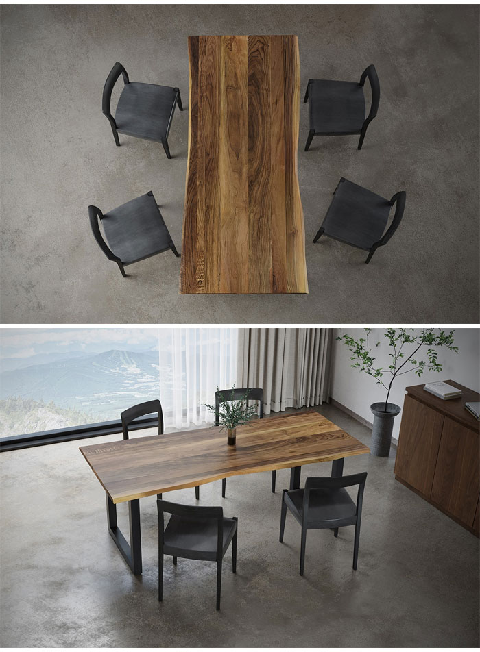 マスターウォール ワイルドウッド ライブエッジ ダイニングテーブル ウォールナット WILDWOOD LIVE EDGE DINING TABLE WWLELD Masterwal エディションストア福井 [3]