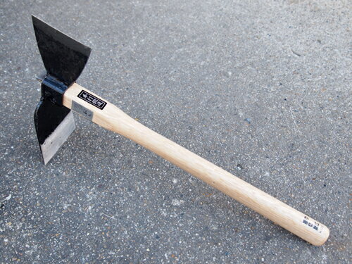 ■播州三木産 高級手打 鍛造 根切鍬 (N122) 390mm柄 片手 巾広 山林用 農業 園芸 くわ クワ