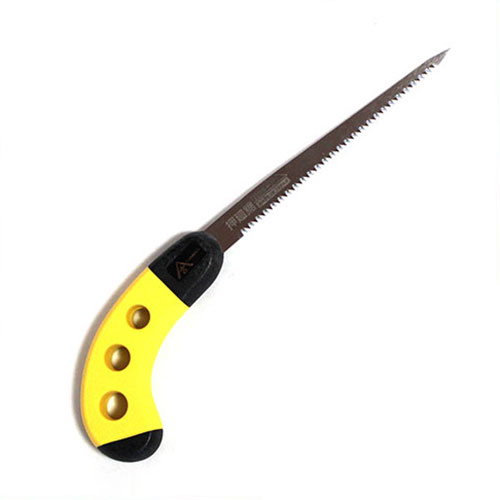 ■ヤマキチ 押廻鋸 (OM-120) 120mm キリ付 黄グリップ 関西洋鋸