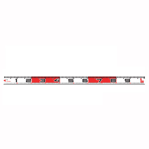 ■ハイビスカス ミリ目付ロッド (250-1037) 1m アルミ 標尺 計測 測量 66ロッド レクノス 水準