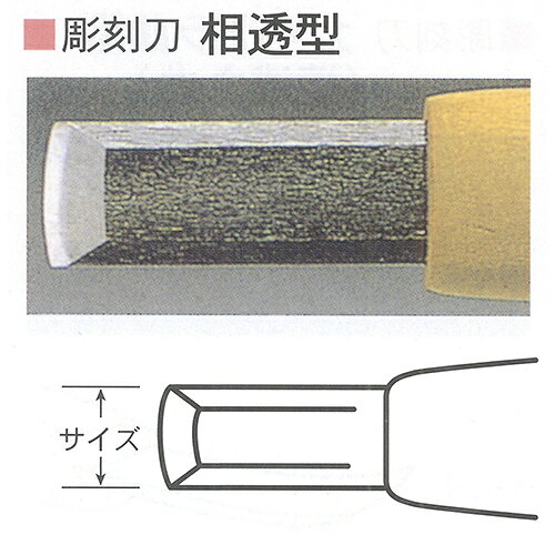 ■三木章刃物 彫刻刀 相透型 30mm 安来鋼青紙スーパー 木彫 細工 大工道具 入門 学校 教材 播州三木