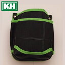 ■KH 基陽 武尊魂(タケルスピリッツ) 2段腰袋 黒×緑 TK02K-G 小型腰袋
