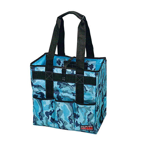 ■リングスター ツールバッグ (T-400s) カモブルー 道具・工具・アウトドア用品の収納に！ 折りたたむと..