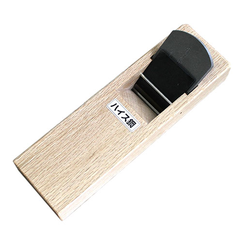 ■常三郎 ハイス鋼 ミニ鉋白樫台七寸台 （50ミリ）裏出し不要かんな！ 7寸台カンナ