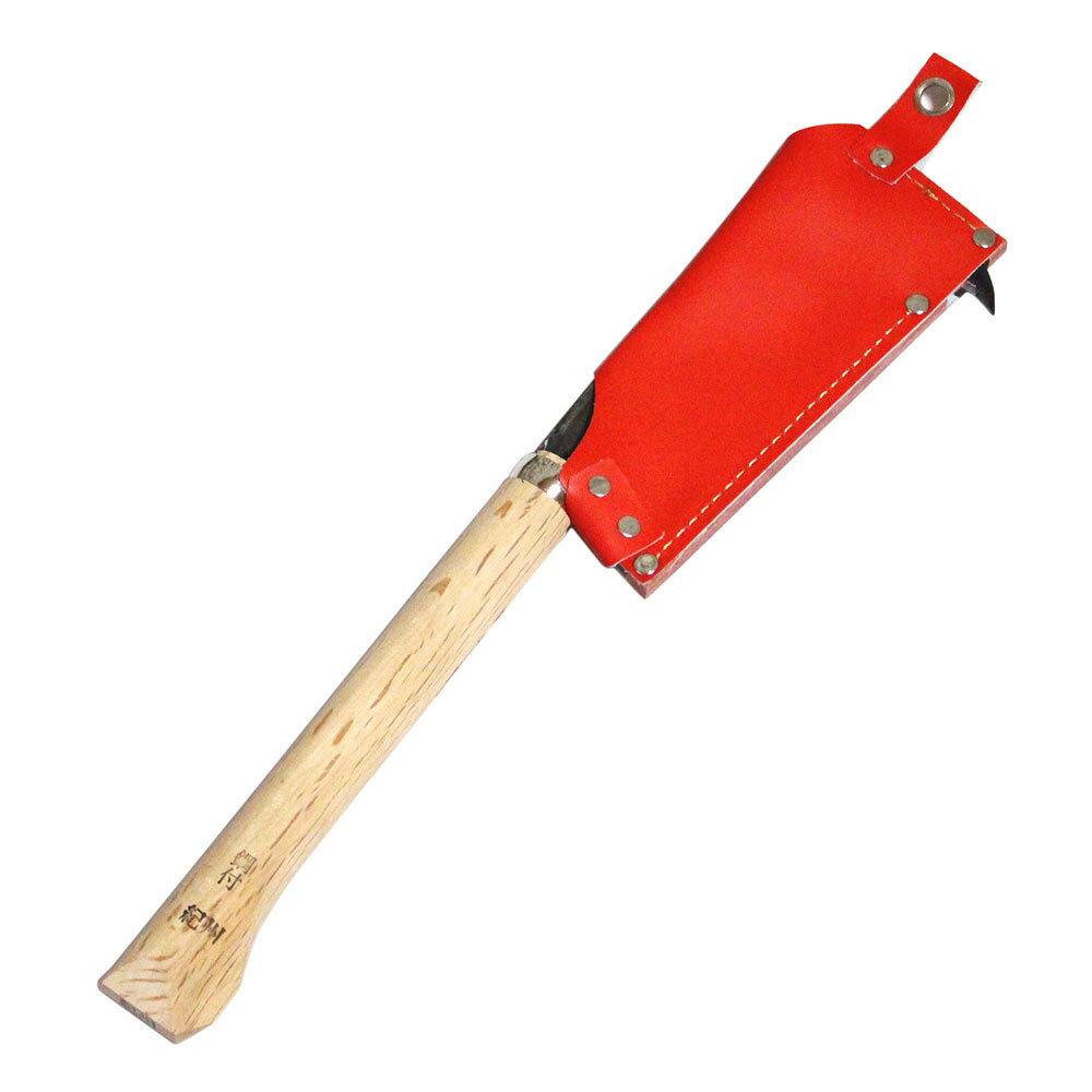 ■土佐手打刃物 鋼付 両刃 紀州エビ鉈 140mm刃 B3CH サック付 鍛造品 本職用 3