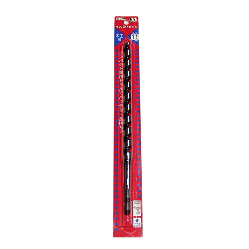 Rakuten - ★【ネコポス便送料250円】スターエム 木工用ドリル インパクトビット (No.7L) ロング 11mm 一般木材用 6.35mm六角軸 インパクトドライバー対応