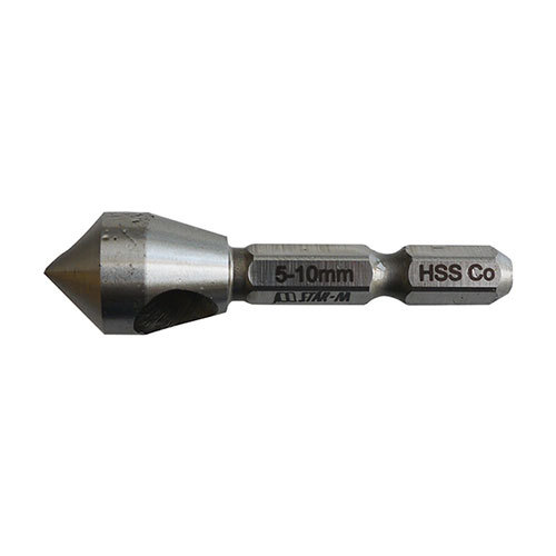 Rakuten - ■スターエム ステンレス用面取カッター (5007X-0510) 5mm-10mm 穴あけ後のバリ取り・面取りに 材質HSS-CO