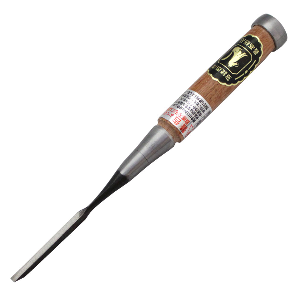 ■播州三木 キツネ 追入鑿 赤樫柄 スリ合わせ 一枚裏 一分(3mm) 礒野信夫鏨製作所 磯野鑿 大工道具 のみ ノミ