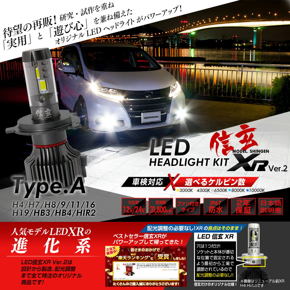 【15％OFF!】トヨタ VOXY ZRR7 フォグランプ HB4 LEDフォグランプ 信玄 XR 車検対応 2年保証 TypeA ファン付 31800cd 2