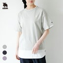 moz sweden レイヤード風 チュニック Tシャツ ( モズ 北欧 公式 ティーシャツ レディース 半袖 重ね着風 bigシルエット ロング丈 長め トレンド 大きいサイズ 小さいサイズ 綿100 夏 おしゃれ S M L LL グレージュ )