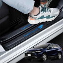 GOODGOODCAR 新型ハリアー 80系 60系 サイドステップガード スカッフプレート ハリアー 80系 60系適用 ハリアー内装パーツ 金箔技術 金メッ...