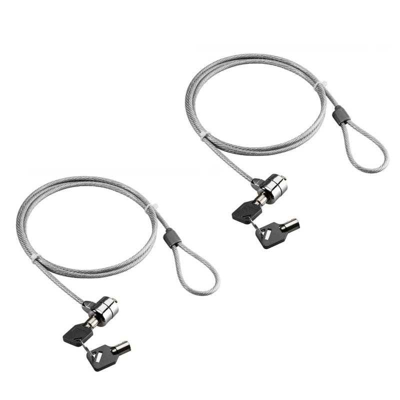 NUZAMAS ケーブル ラップトップ ロック - 2 キー - カット耐性ケーブル - 長さ 1.2m - セキュリティ ノ..