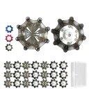 QuickYen ゴルフシューズ スパイク (Soft spikes) 24個入 スパイク ゴルフ 鋲 交換用 ゴルフシューズ スパイク鋲 滑り止め 簡単脱着 ...