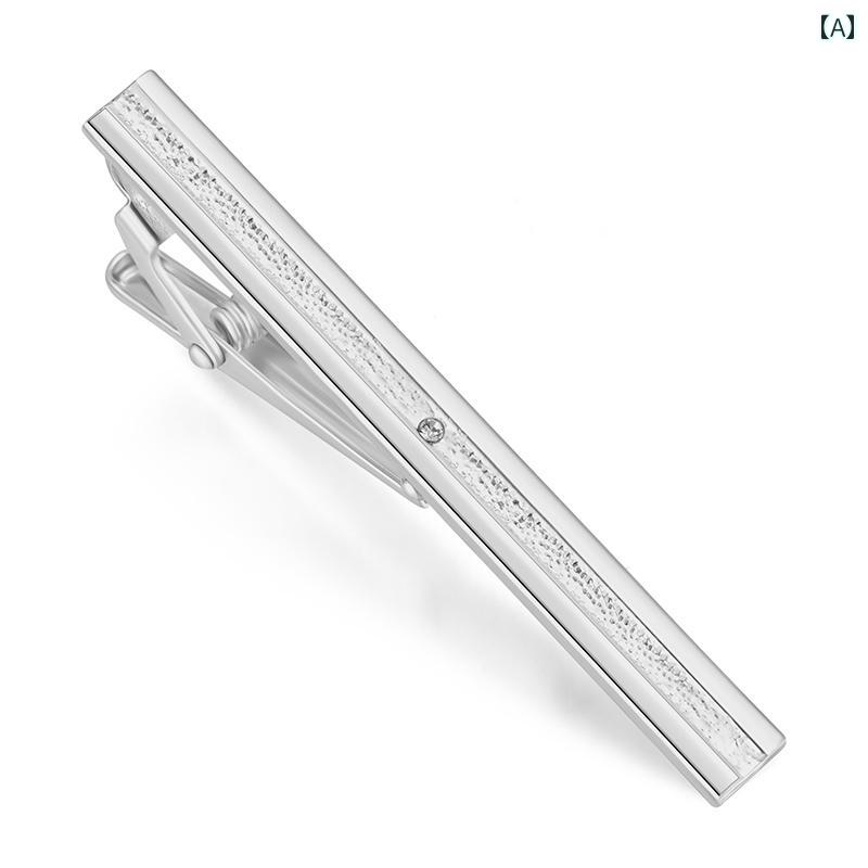 ネクタイピン メンズ ビジネス の 銅 クリスタルラインストーン 付き メンズビジネス ネクタイ ピン な..