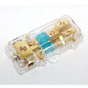 2連 MINI-ANLヒューズホルダー FH018 【 60AのMINI-ANLヒューズ 2本付き 】 98×56×28mm 4ゲージ×3 入力/8ゲージ×2 出力(2)
