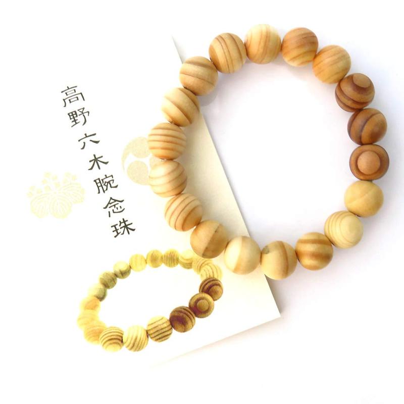 [GOLD STONE] 高野山 六木 (りくぼく) ブレスレット 11mm 木箱付き 世界遺産 念珠 数珠 天然石 パワーストーン