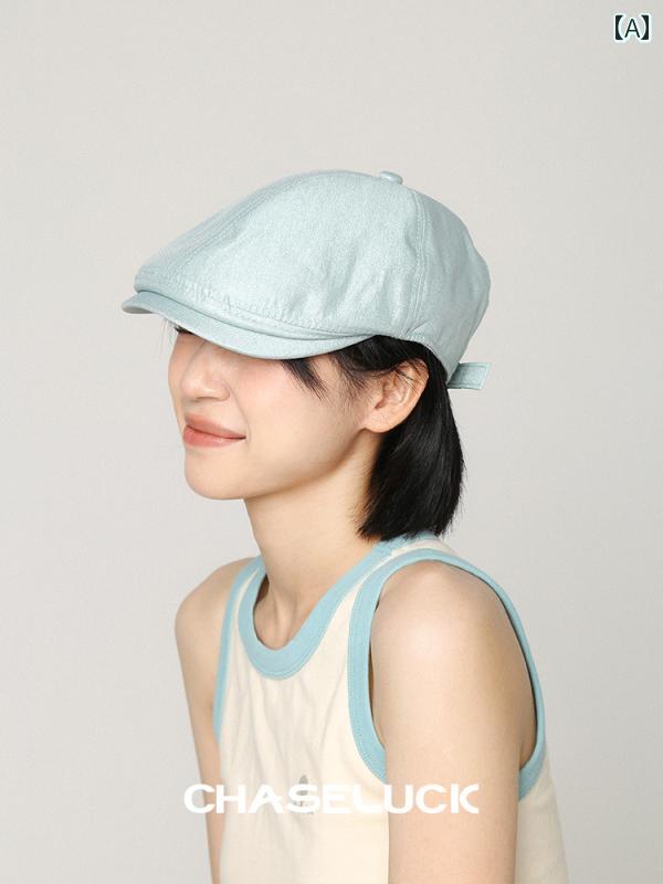 ベレー帽 かわいい キャップ 和風 ミント マンボ ベレー 帽 レディース 顔 出し 小前 帽子 春秋 日よけ..