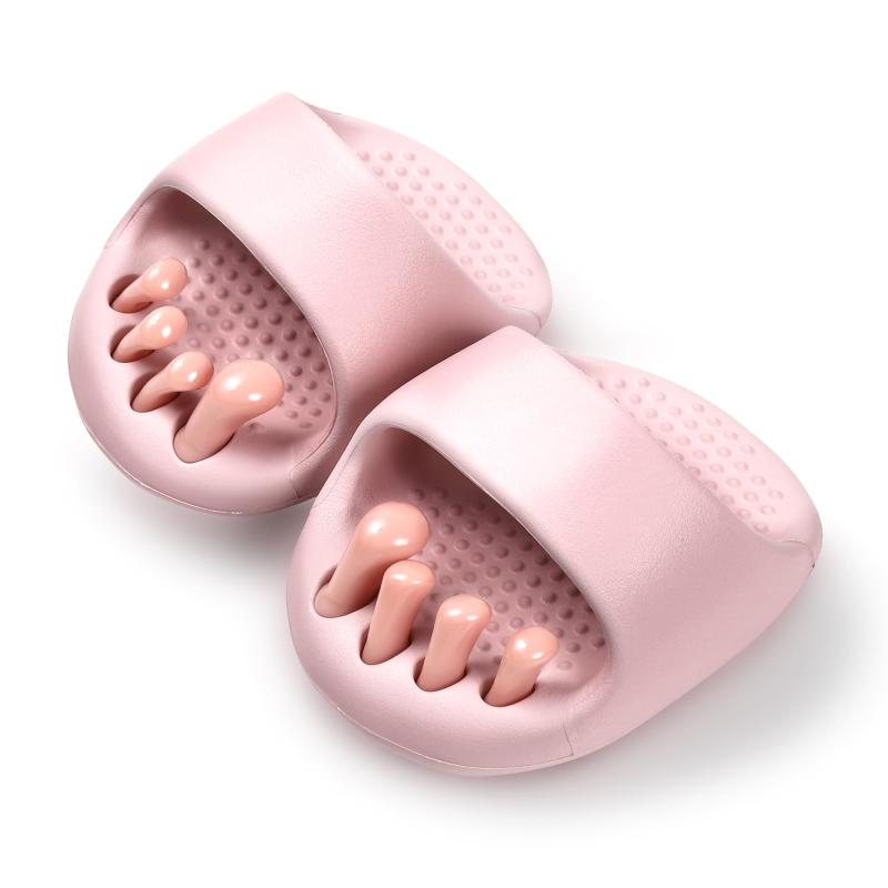 [+kuRo] ダイエットスリッパ 5本指 健康サンダル 健康スリッパ ダイエットサンダル 足つぼ 体幹 室内 ..
