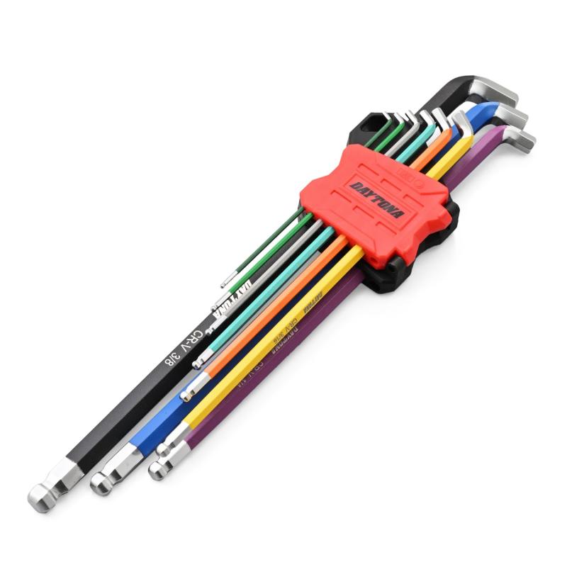 デイトナ(Daytona) バイク 工具 六角レンチ/トルクスレンチ セット 9本組 ボールポイント マルチカラー