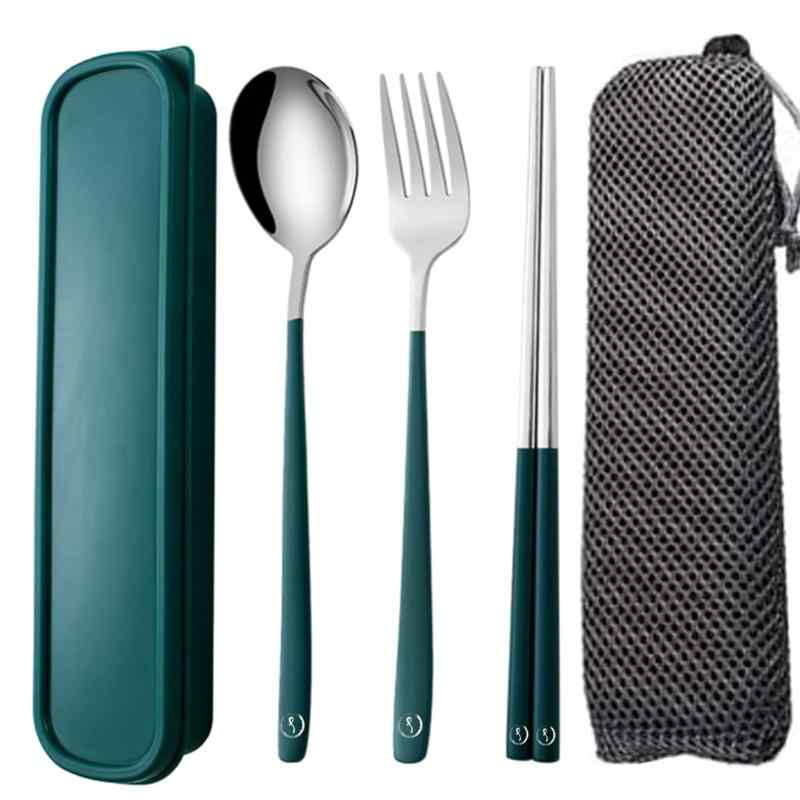 アウトドア 箸 スプーン フォーク キャンプ カトラリーセット 弁当用 ステンレス 携帯 収納袋付き