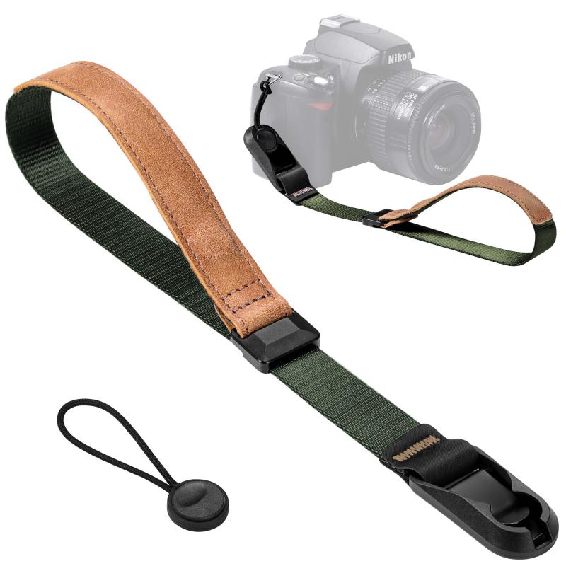 [Yullmu] 新型3層構造 リストストラップ カメラ ハンドストラップ カメラストラップ アンカー設計 三角リング付き 一眼レフ用