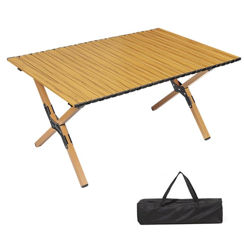 HEEOREV キャンプ テーブル アウトドア 折りたたみ テーブル ロールテーブル 自動運転ツアー ピクニック 高耐久 組立簡単 軽量 持ち運び便利 防災 アウトドア キャンプ 釣り ピクニック バー