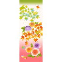 濱文様 絵てぬぐい 乙女菊と紅葉(3)