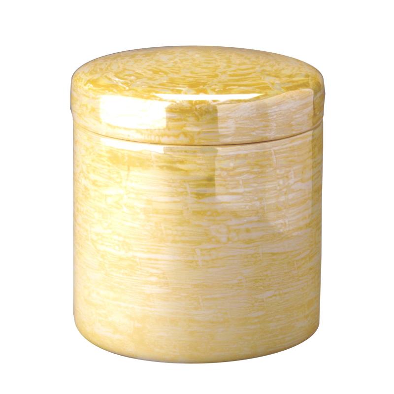 イエロー/輝き 骨壷 骨壺/直葬 家族葬 分骨 手元 供養 納骨 ペット 用 可/冠婚葬祭研究所