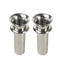 【お墓用】花立 ステンレス製 中入れ式 ツバ付 筒径48mm リング下深さ145mm 1対2本セット