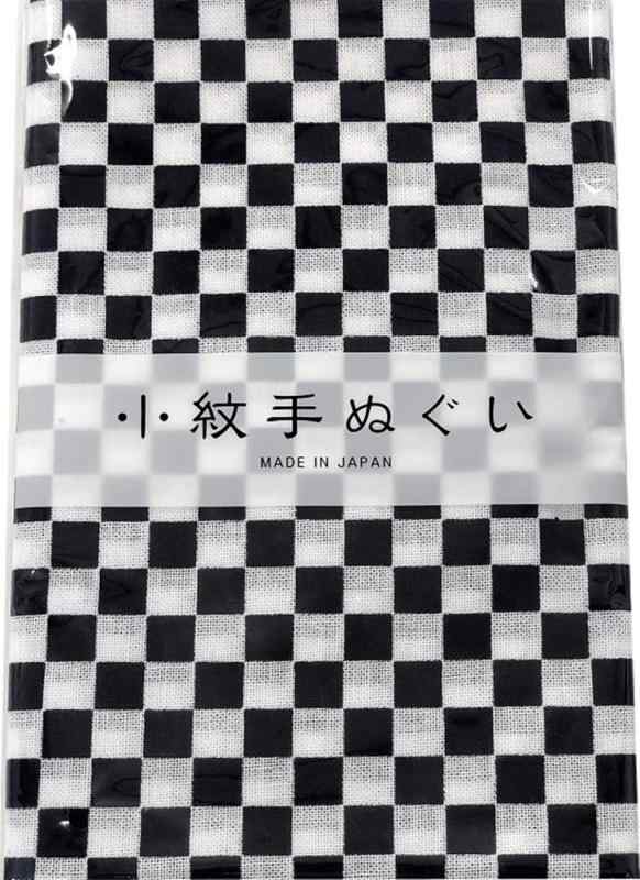 Miyamoto-Towel 宮本 日本製 手ぬぐい 小紋 和柄 泉紅梅 33×90cm 市松(紺) 33466