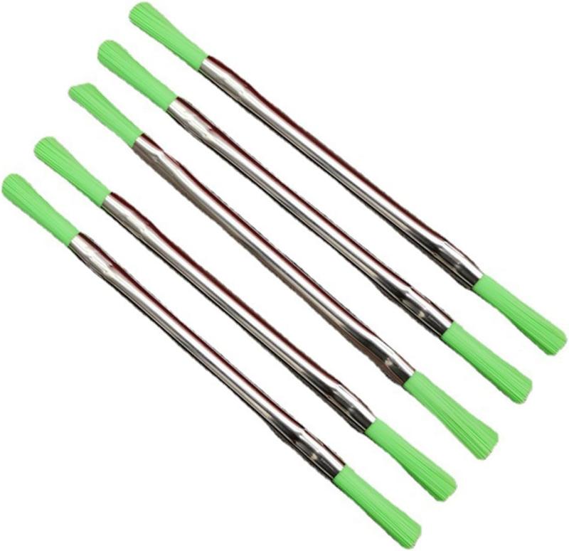 5個入り ささら 魚 血合い取り 強いコシ 洗いやすい 23cm ブラシ 血合い ササラ 簓 キッチンブラシ(緑)