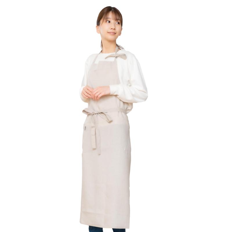 [ARASAWA] linento(リネント) エプロン 高級 リネン 日本製 レディース メンズ おしゃれ 可愛い カフェエプロン 国内縫製 シンプル 女性