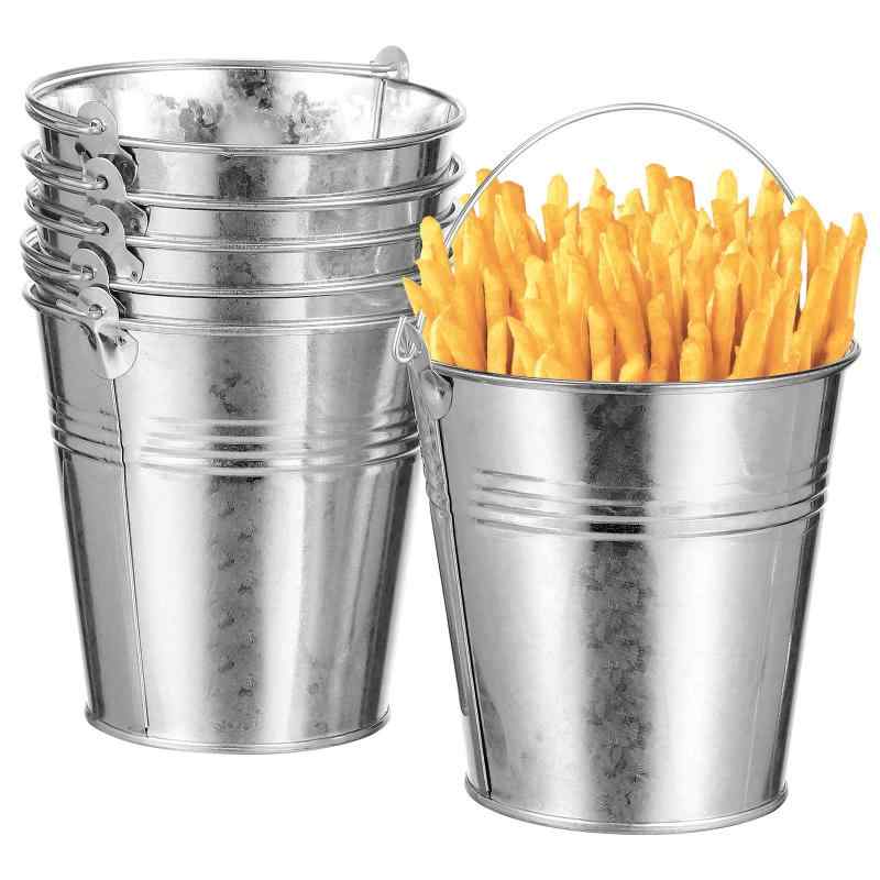 jojofuny ブリキバケツ ミニバケット メタルバケツ ミニ金属バケット ブリキ缶 ミニバケツ ハンドル付き 取っ手付き容器 結婚式用 パーティー 装飾 ガーデン オシャレ 花 植木鉢 家庭用 6個セ