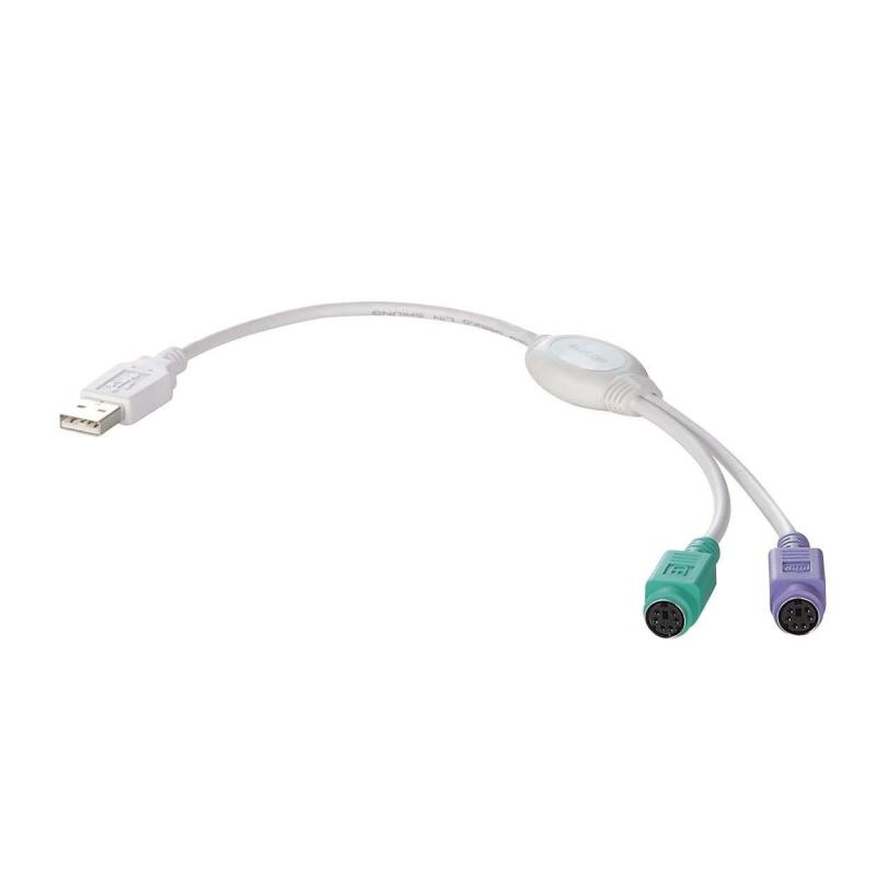 エレコム USBケーブル 変換 USB2.0 (USB A オス to PS/2 メス) USB-P2KM