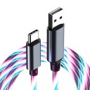 Remarks Japan 充電ケーブル Type-C 光る 急速充電 イルミネーション データ転送 車内 おしゃれ usbケーブル 1m レインボー