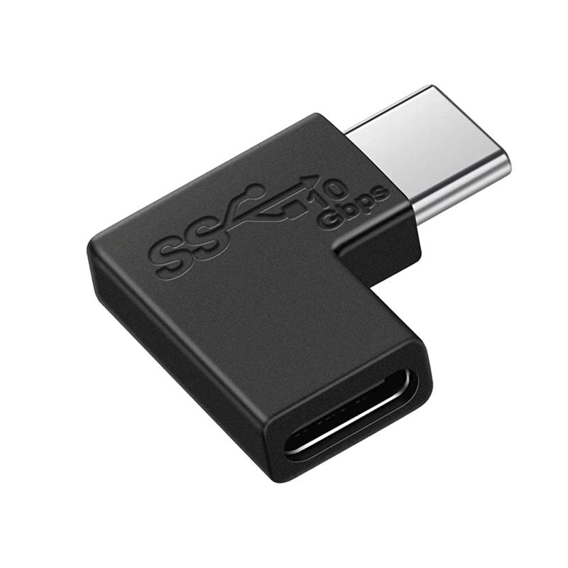 USB Type C 変換 L字 USB3.1 gen2 5A急速充電＋10Gbps高速データ転送 タイプc 変換アダプタ 90度 オス メス USB c コネクター Mac Book Pro、Sam sung Galaxy S8、Nexus 6P 5X