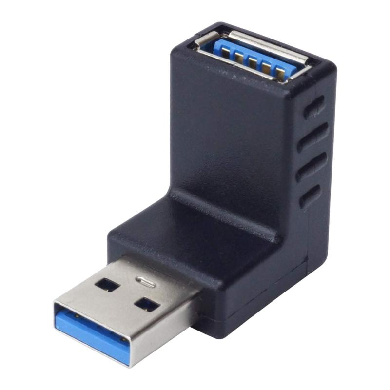 prendre USB 3.0 変換アダプタ L型 L字型 USB Type-A オス メス タイプA 右向き 左向き 上向き 下向き 変換コネクタ 角度 90度 直角 PR-UA001