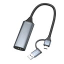 安心の日本企業 HDMI キャプチャーボード Type-C USB Switch対応 4K@30Hz 1080P@60Hz 小型軽量 キャプチャ ゲーム録画 ビデオ録画 ライブ配信 ライブ会議 画面共有 Windows 7/8/10/11 Linux A