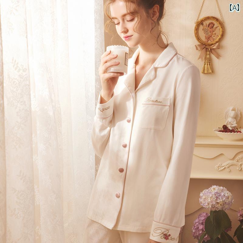 ルームウェア ママ レディース パジャマ RoseTree パジャマ セット レディース 長袖 春秋 スタイル コットン 高級 ホームウェア 2024