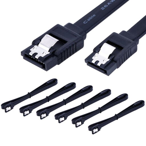 SATA ケーブル 6本セット 高速 6Gbps SATA3 ケーブル シリアルATA3 抜け防止 ラッチ付き SATA III cable ストレート SATA ケーブル 6本セット 高速 6Gbps SATA3 ケーブル シリアルATA3 抜け防止 ラッチ付き SATA III cable ストレート