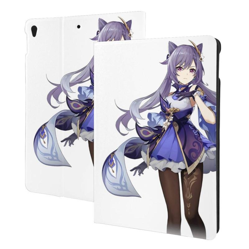 Compatible with 原神 げんしん Genshin Impact iPad pro 11【2024年発売】 ケース 11インチ 高級PU合成レザー バックカバー 手帳型 三つ折スタンド TPU 保護カバー iPad pro 2024 ケース