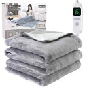 catnow 電気毛布 両面フランネル 190×130cm 【炭素繊維発熱線 タイマー付 温度調整可】 掛け敷き兼用 自動オフ 敷き 掛け 省エネ PSE認証済み 電気ブランケット 速暖 厚手 ダブル 洗える ダニ退