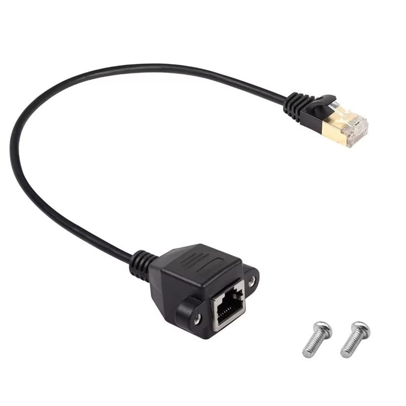 SinLoon Cat 8 LANケーブル、RJ45オス-マスタシールドイーサネットネットワークコネクタ、ルータモデムテレビPCノートパソコン用ヘリカルパネル取付け拡張ケーブル