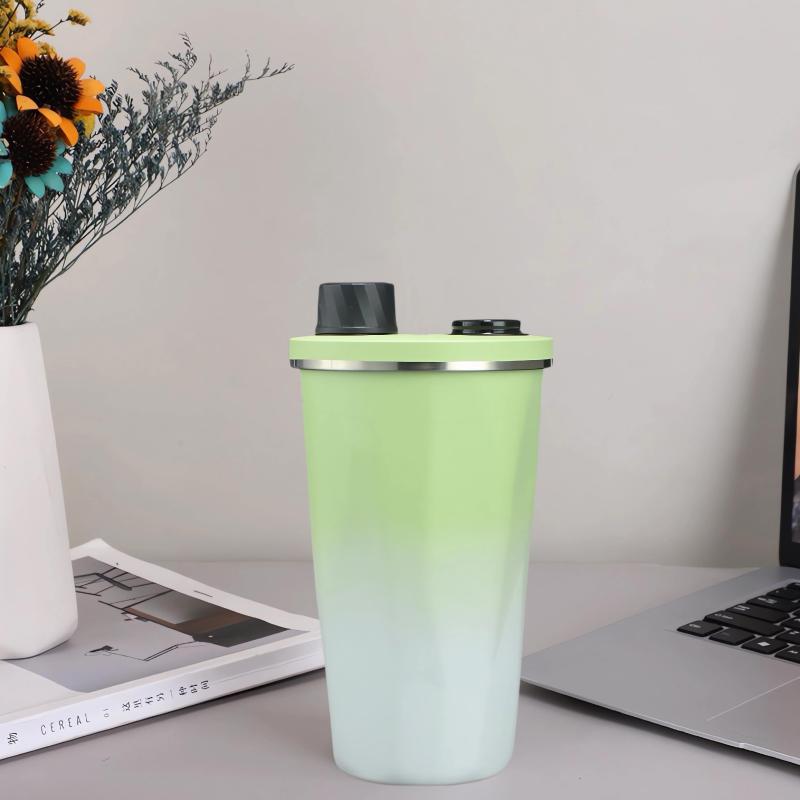 IOLOYU タンブラー 水筒 ストロー 蓋付き こぼれない 車用保温マグカップ 600ml コーヒータンブラー ストロー 蓋付きマグカップ 大容量 ストロー付きコップ ステンレス・スチール断熱カップ