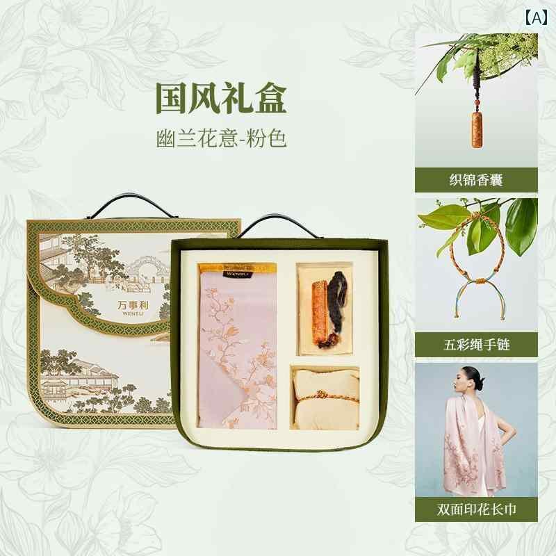 スカーフ エレガント レディース ワン シリ チャイナ風 シルクスカーフ ギフト ボックス 桑 絹 女性用 ..