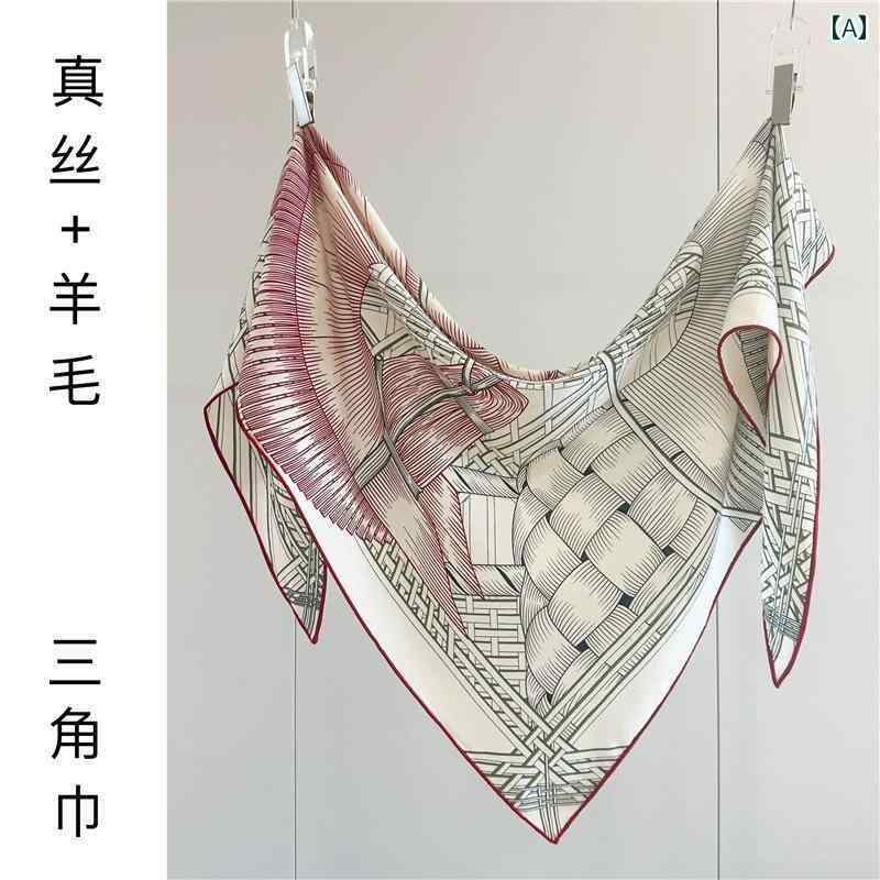 薄手 ストール スカーフ レディース 【 二頭の 馬が 愛を 織りなす · 赤 縁】 贅沢な の 桑 絹 ウール ..