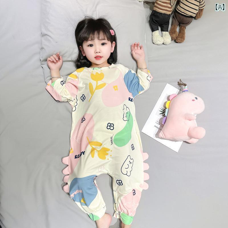 ベビー服 パジャマ 快適 女の子 ワンピース パジャマ 1 春秋 夏 2 子供用 モダールコットン ホームウェ..