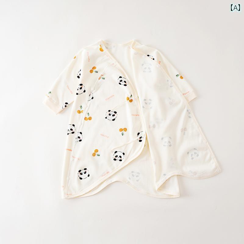 ベビー服 パジャマ 快適 ベビー パジャマ 春秋 蹴り 防止 綿 ナイトガウン 子供用 防寒 家庭 服 オール シーズン 冬 暖房