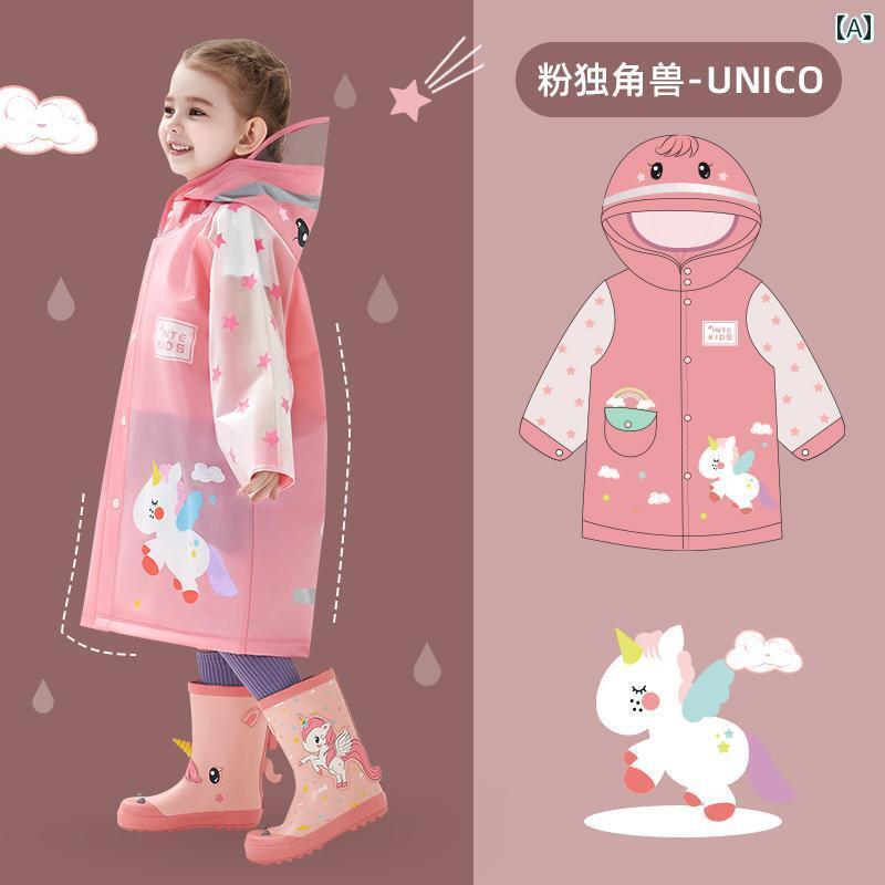 キッズ レインウェア かっぱ 女の子 幼稚園 児 男の子 子供 学生 学校 赤ちゃん 中大 サイズ 子供用 スーツ 全身 レインコート用の レインコート(4)